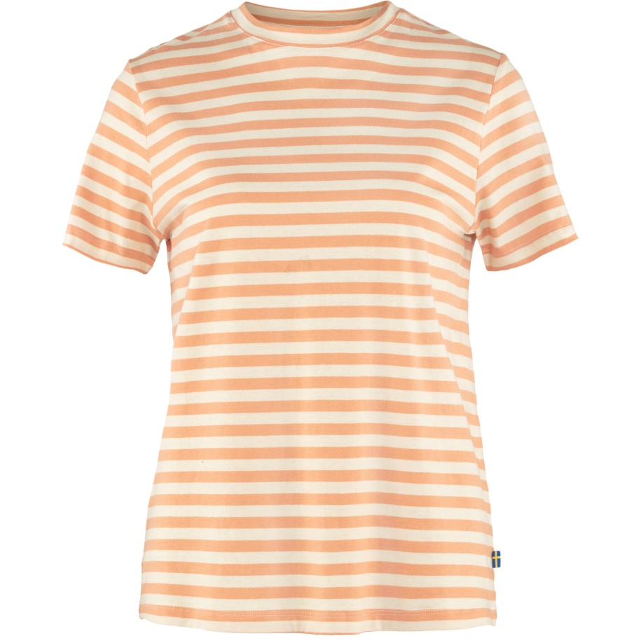 Art Striped T-shirt W Land Sort Pembe-tebeşir Beyaz Fjällräven