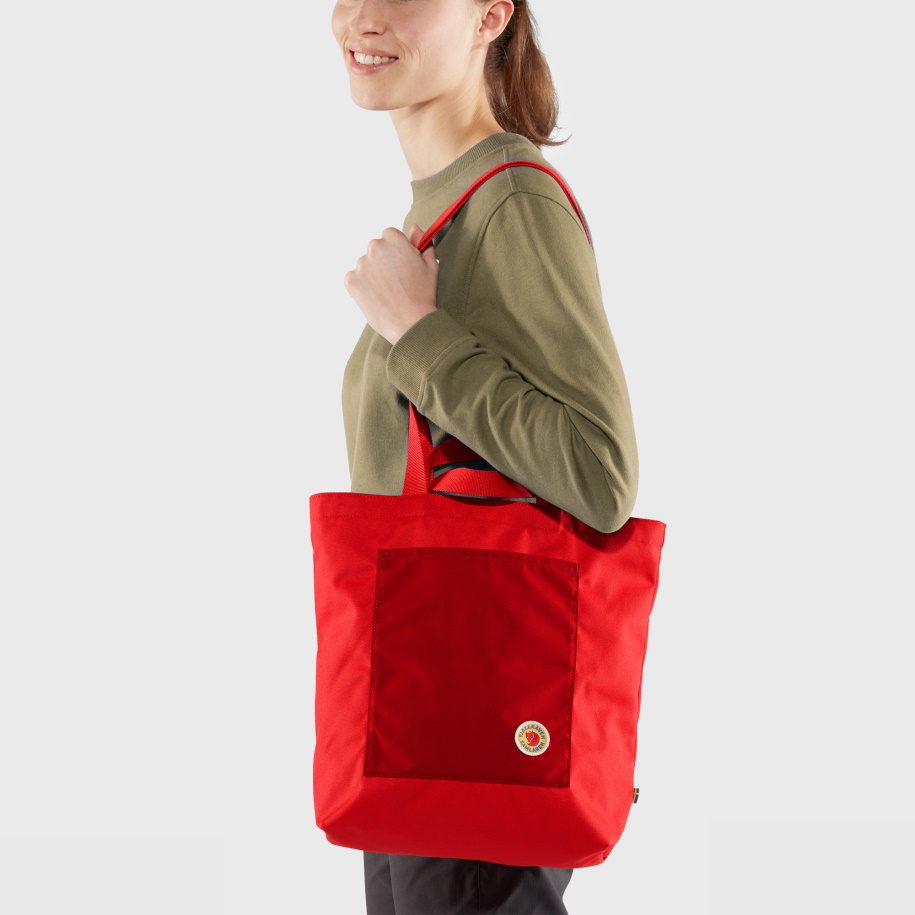 Fjällräven Kırmızı Lav Toplayıcı Totepack 1b